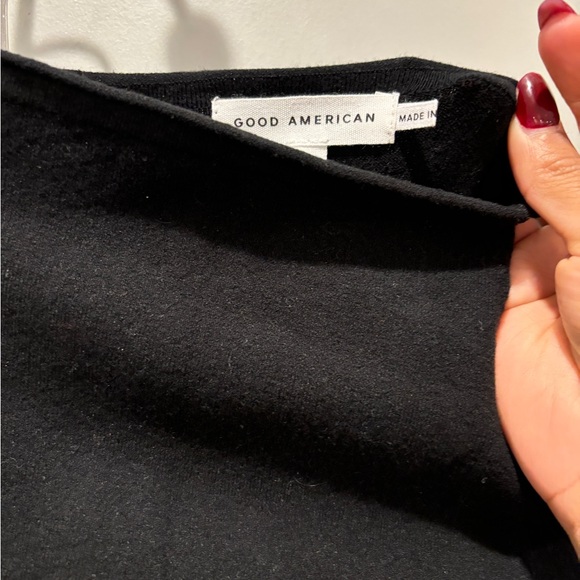 NWT Good American Asymmetrical Bodysuit in Black - Picture 2 of 8